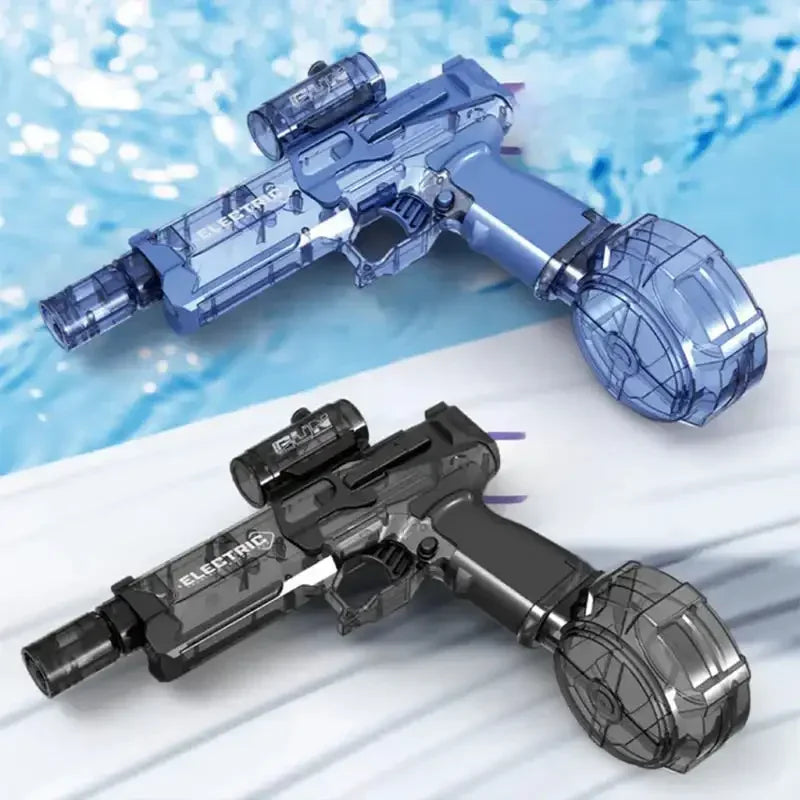 New Electric Automatic Water Gun with Light Sprays Water Continuously High-Pressure High-Speed Powerful Ice Blast Water Gun Toys